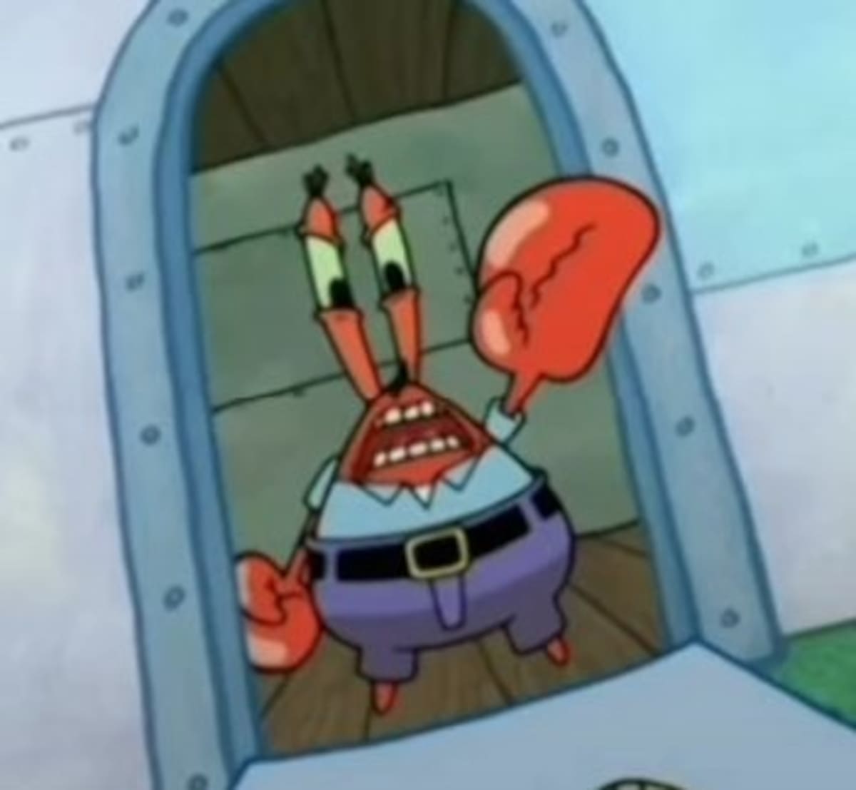 Prioriza el dinero por encima de cualquier vínculo, paga mal a sus empleados y, en un episodio, incluso vende el alma de Bob Esponja.