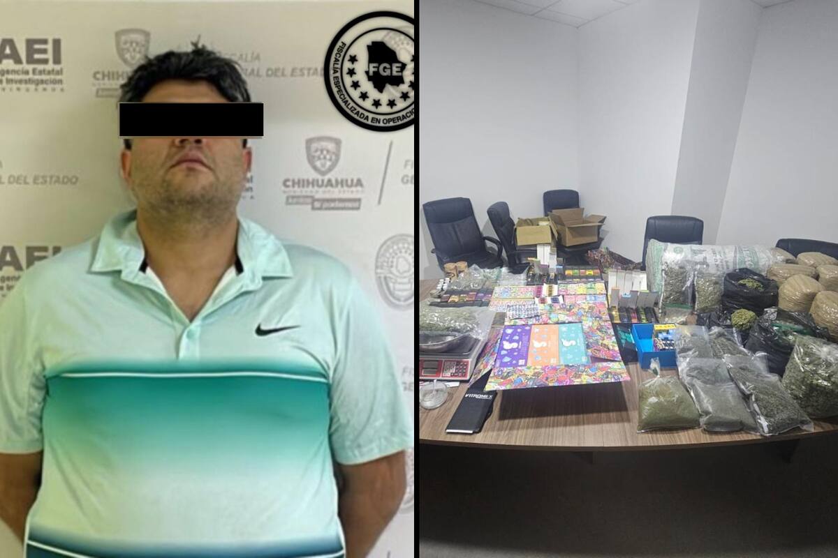 Fiscalía de Chihuahua asegura 60 kg de marihuana y “drogas exóticas” en cateo domiciliario