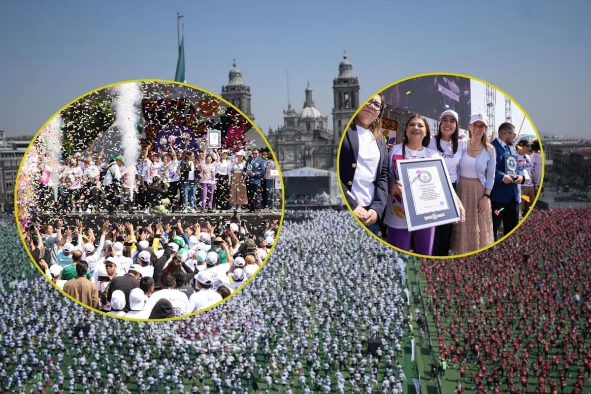 CDMX rompió el Récord Guinness con 9,500 personas en clase masiva de futbol en el Zócalo y le arrebató la marca a Seattle rumbo al Mundial 2026