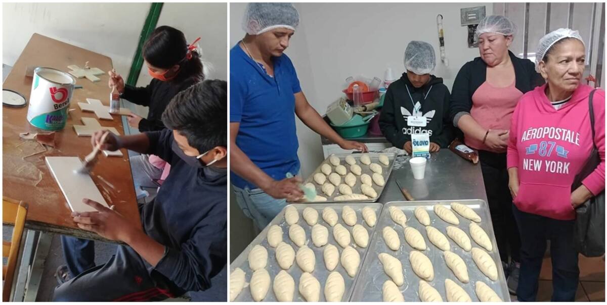 En IKF aparte de descargar sus emociones traumáticas vividas, los migrantes aprenden artes y oficios. FOTOS: CORTESÍA