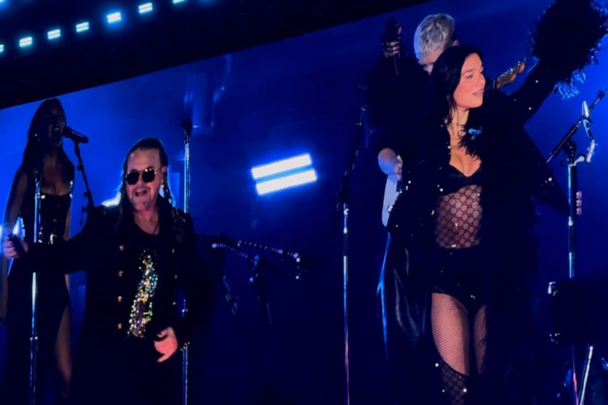Dua Lipa canta “Oye Mi Amor” junto a Fher de Maná en CDMX (VIDEO)