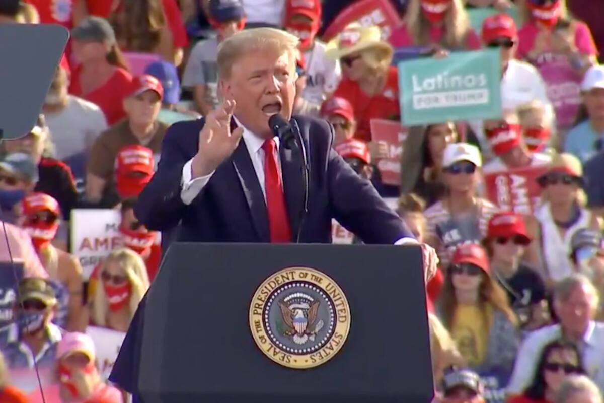 Trump considera posibilidad de irse de Estados Unidos si gana Biden las elecciones presidenciales