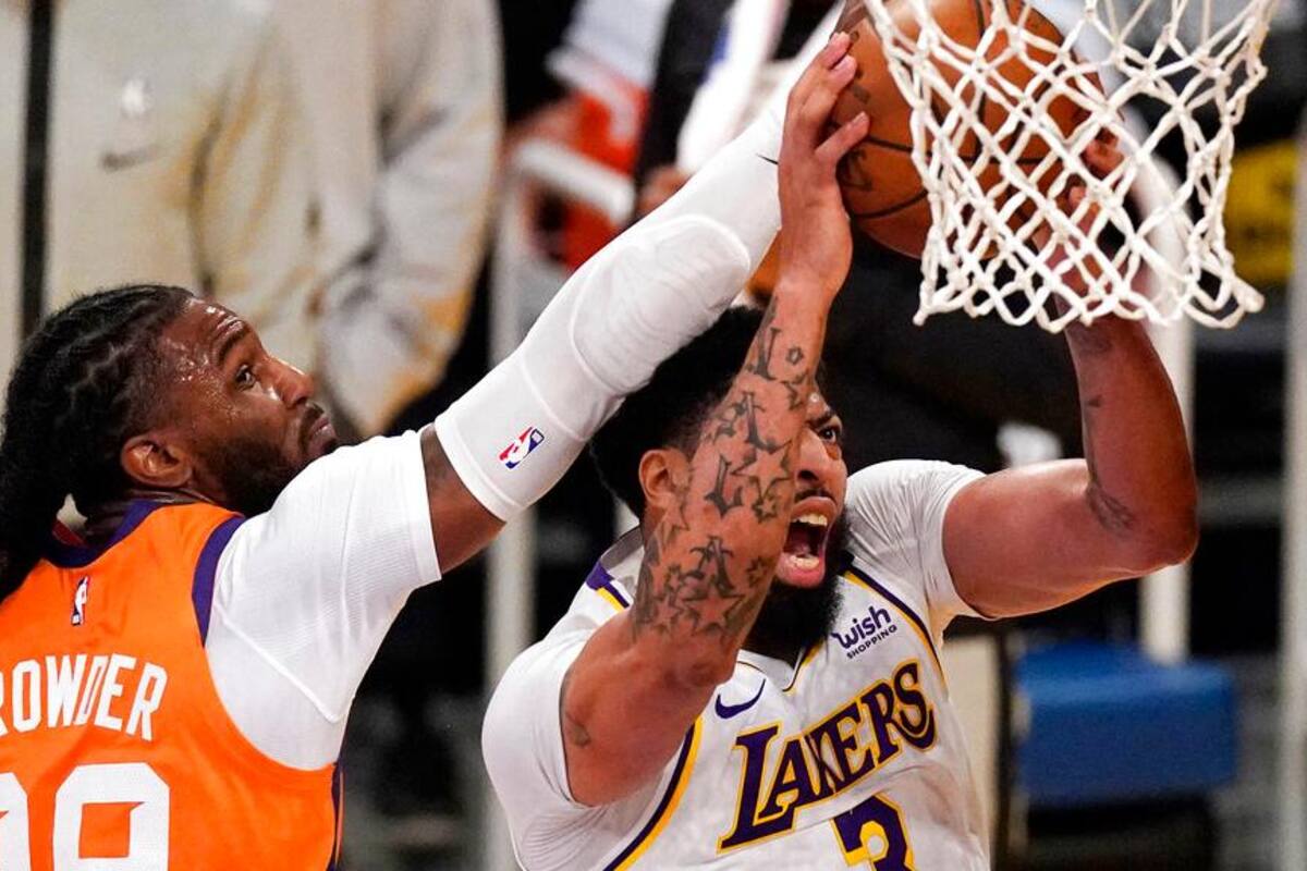 Anthony Davis se lesiona y los Suns empatan serie ante Lakers
