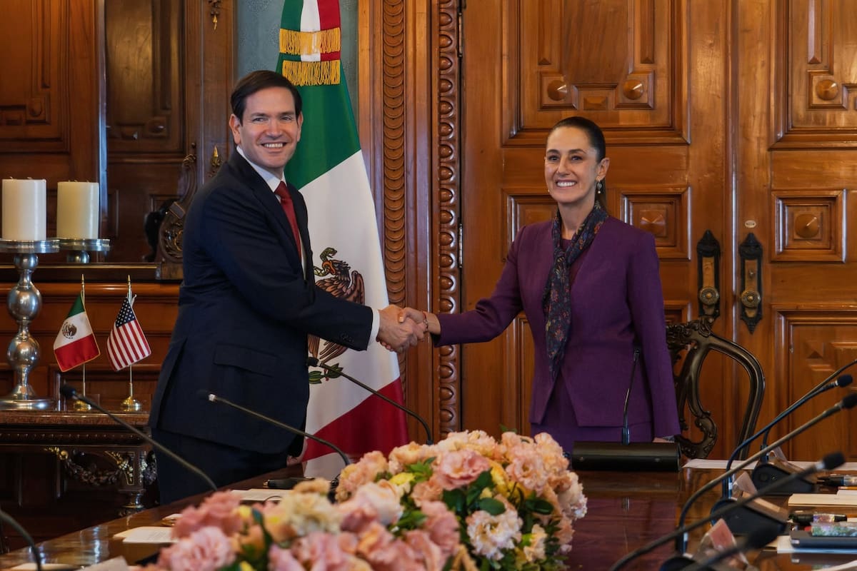 Marco Rubio se reúne con Claudia Sheinbaum en Palacio Nacional para acordar programa de cooperación en seguridad fronteriza y lucha contra el fentanilo, tras advertencia de Trump de atacar militarmente a cárteles
