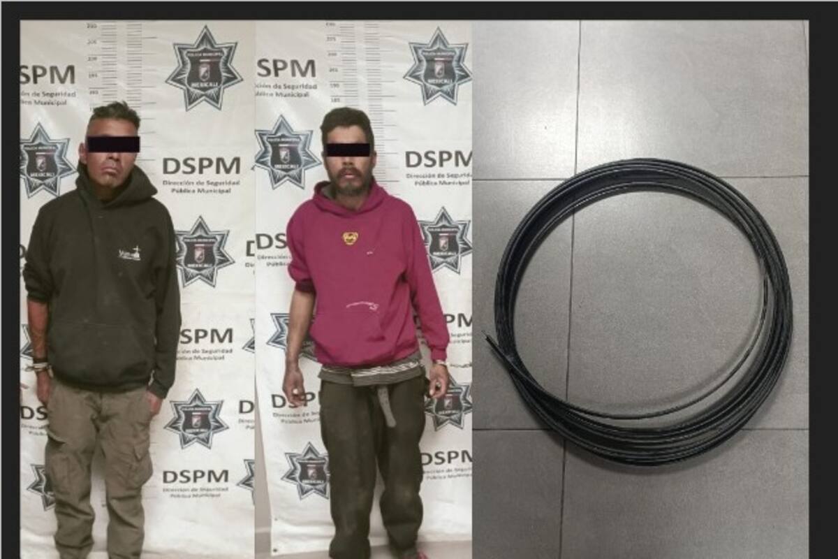 Sorprenden a dos por robar cableado telefónico
