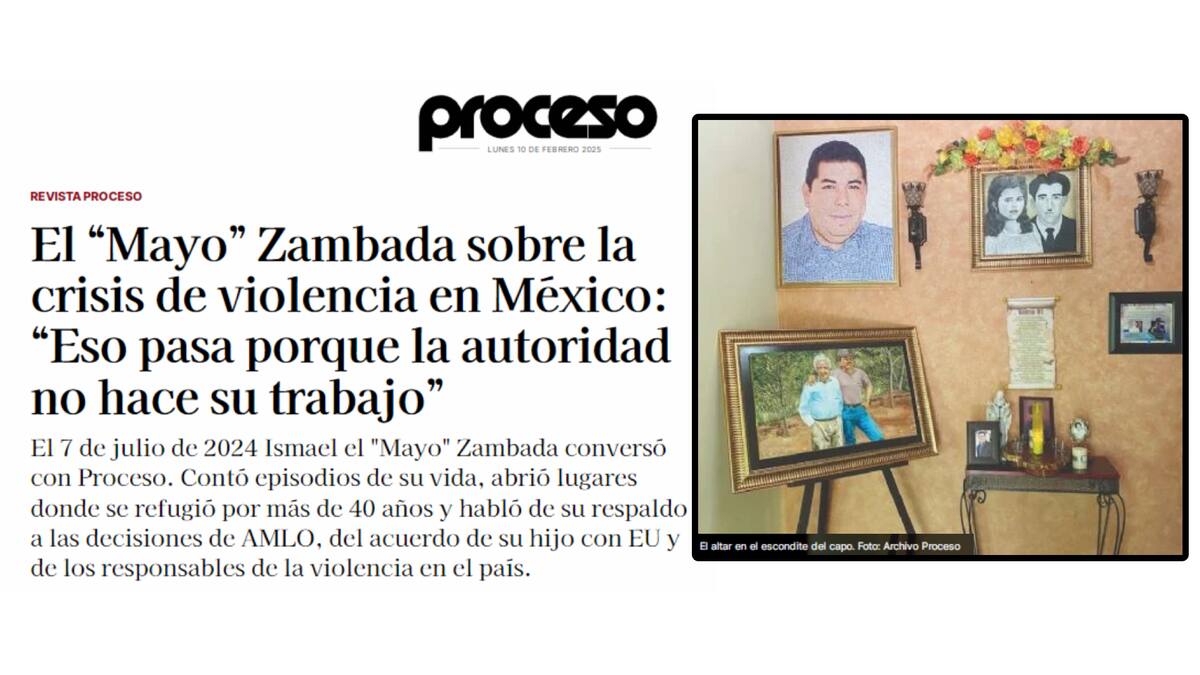 Sheinbaum desmintió la entrevista publicada por Proceso en la que el capo acusa al Gobierno de incompetencia. Foto: Captura de Pantalla