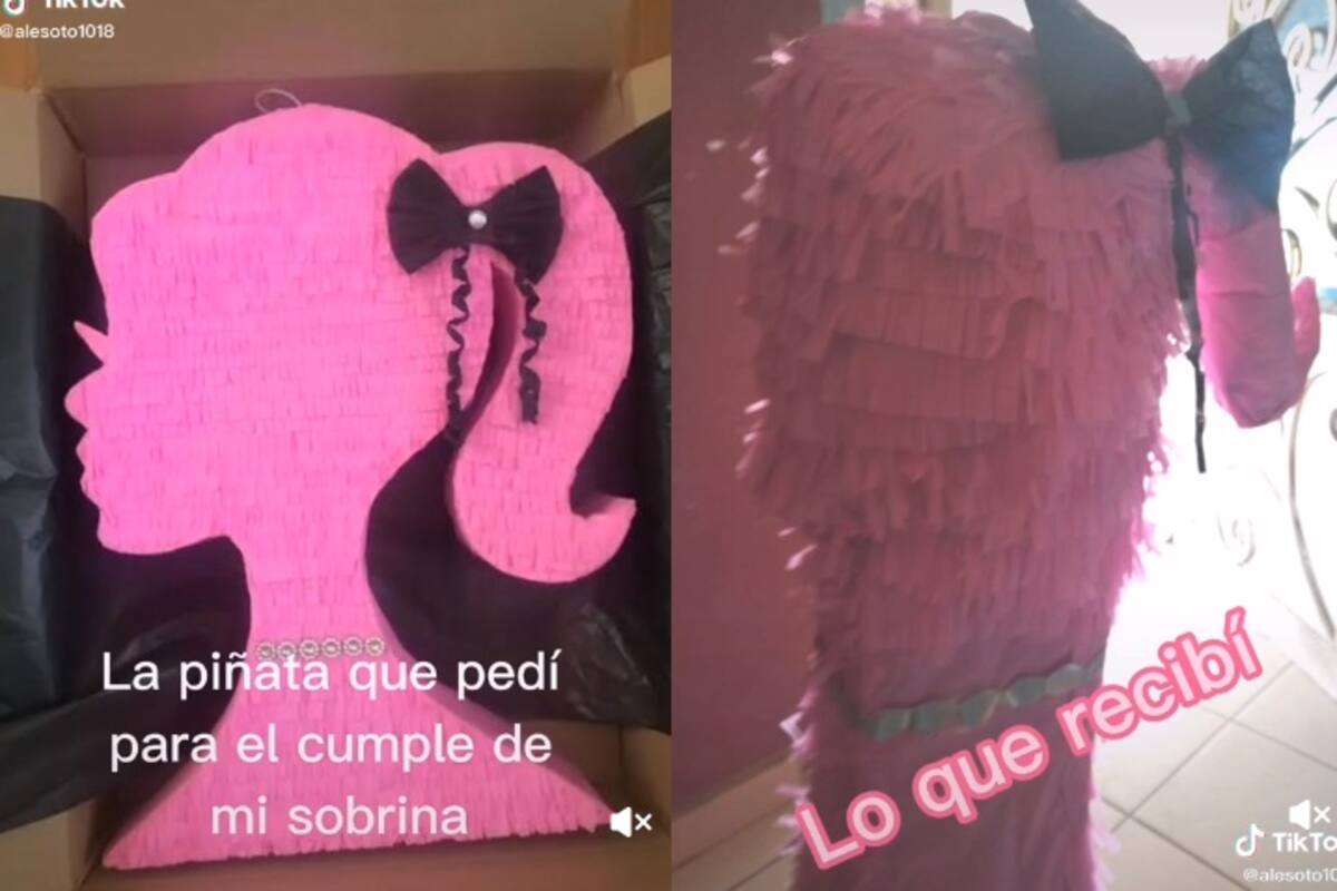 Pide piñata de 'Barbie'; le llega algo muy lejano a lo que había pensado