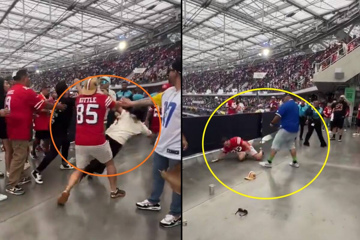 VIDEO | NFL: Aficionados de los Rams golpean a seguidores de los 49ers, incluida una mujer