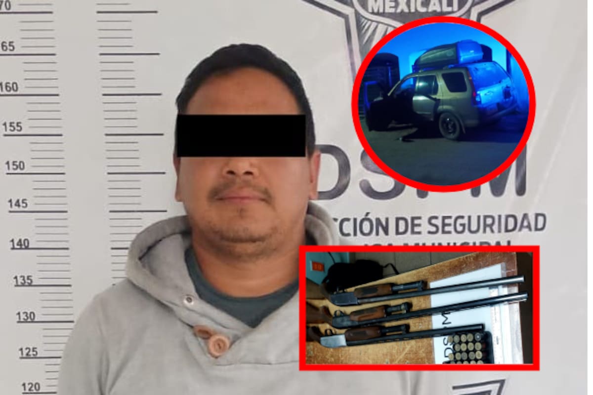 Amenazó con un arma larga a una mujer, huyó y chocó con una vivienda