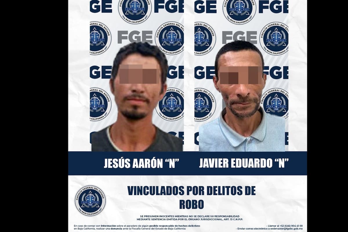 Dos acusados de robo quedan en prisión preventiva