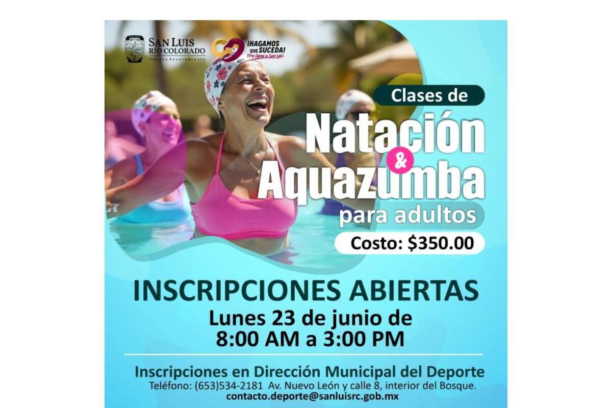 Reabren la Alberca Municipal de SLRC con cursos de natación y aquazumba este verano
