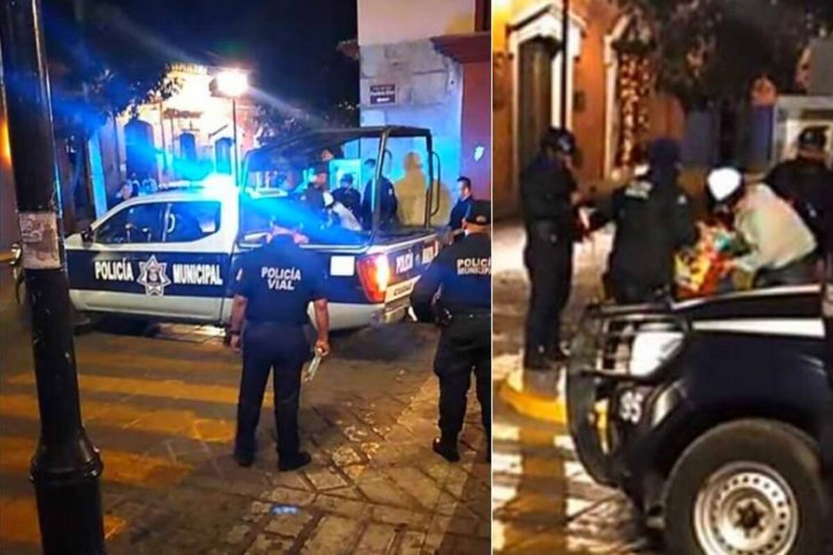 VIDEO: Detienen entre 10 policías a dos niños vende dulces en Oaxaca
