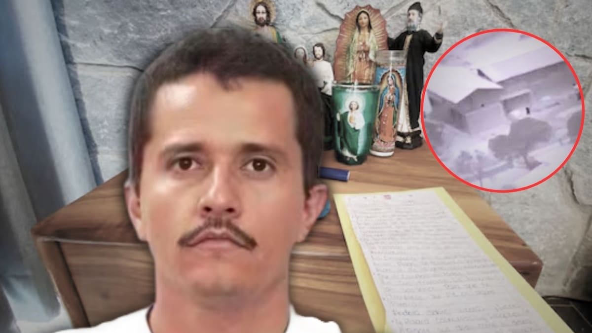 Altares, figuras religiosas y este salmo bíblico escrito a mano se hallaron en el refugio de “El Mencho” tras el operativo que lo llevó a la muerte