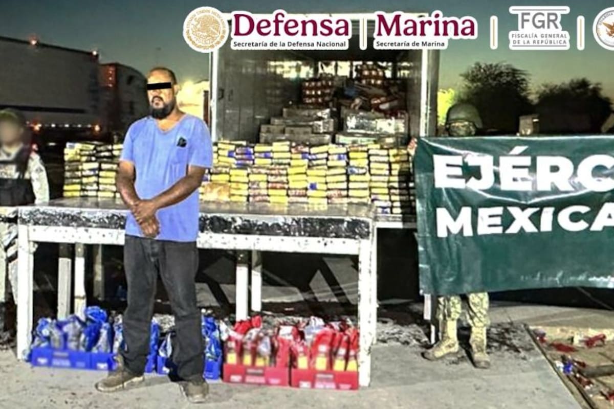 Cae en Sonora presunto operador del Cártel del Pacífico con 701 kilos de cocaína escondidos en costales de café