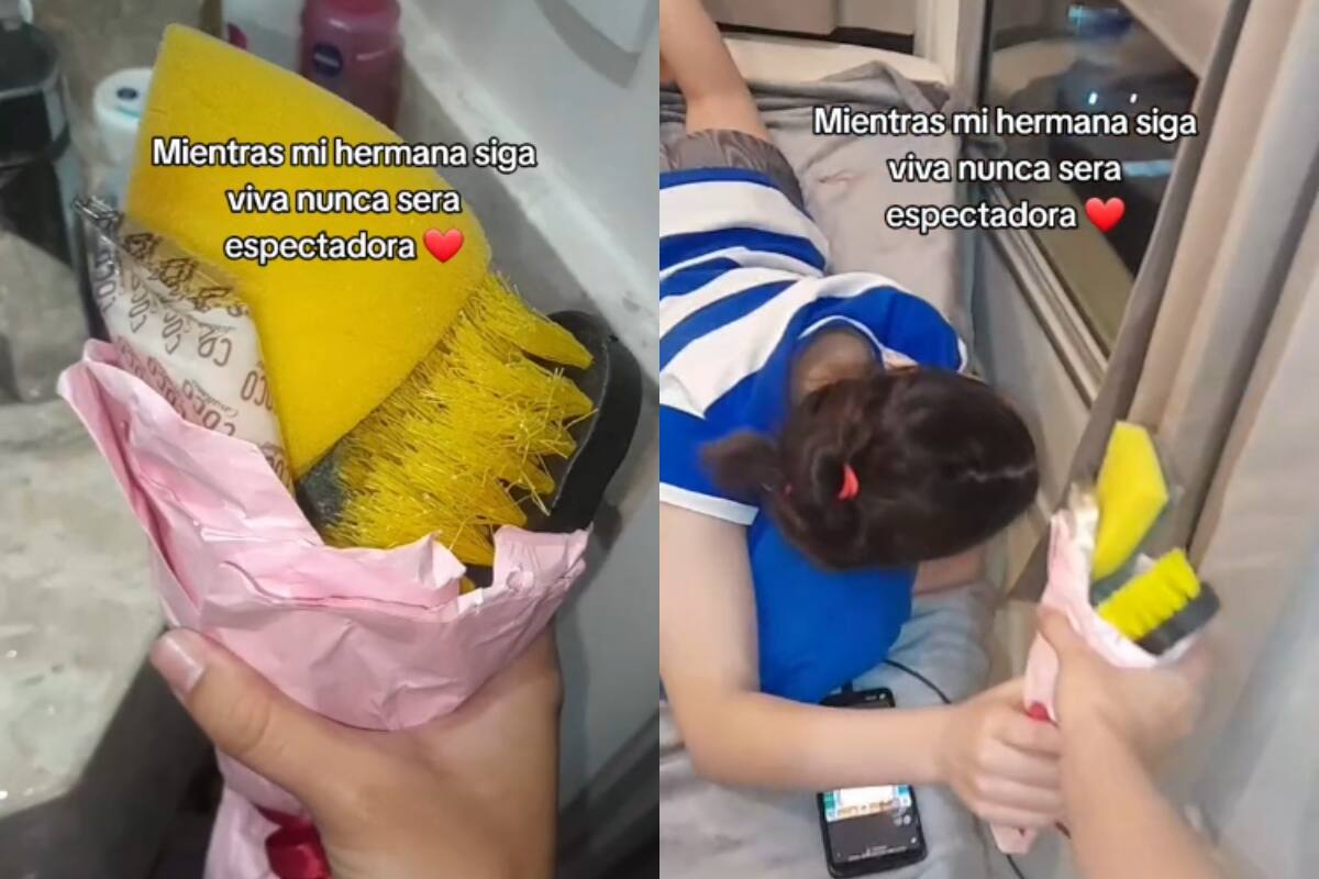 Sigue la tendencia de flores amarillas en septiembre, pero su regalo es un cepillo y una esponja de limpieza