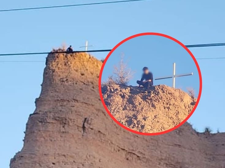 Rescatan a joven de caer del cerro de La Cruz en Nogales