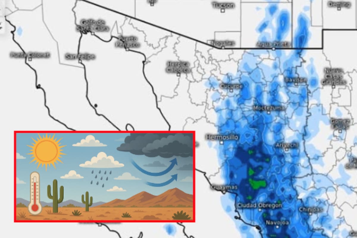 Calor extremo y tormentas vespertinas: Sonora se prepara para días intensos con cielos despejados y vientos fuertes