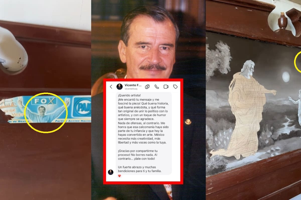Cabecera vintage: joven reutiliza propaganda de Vicente Fox del PAN y arrasa en redes