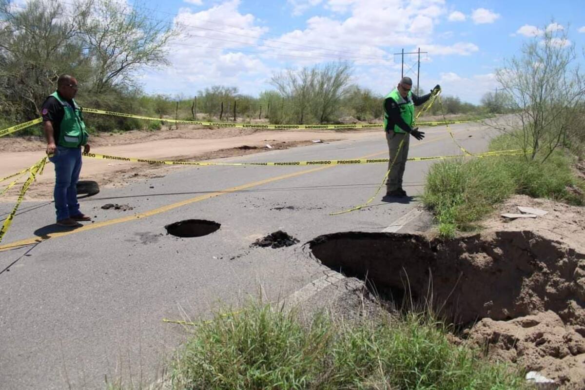Protección Civil Sonora supervisa daños carreteros provocados por las lluvias