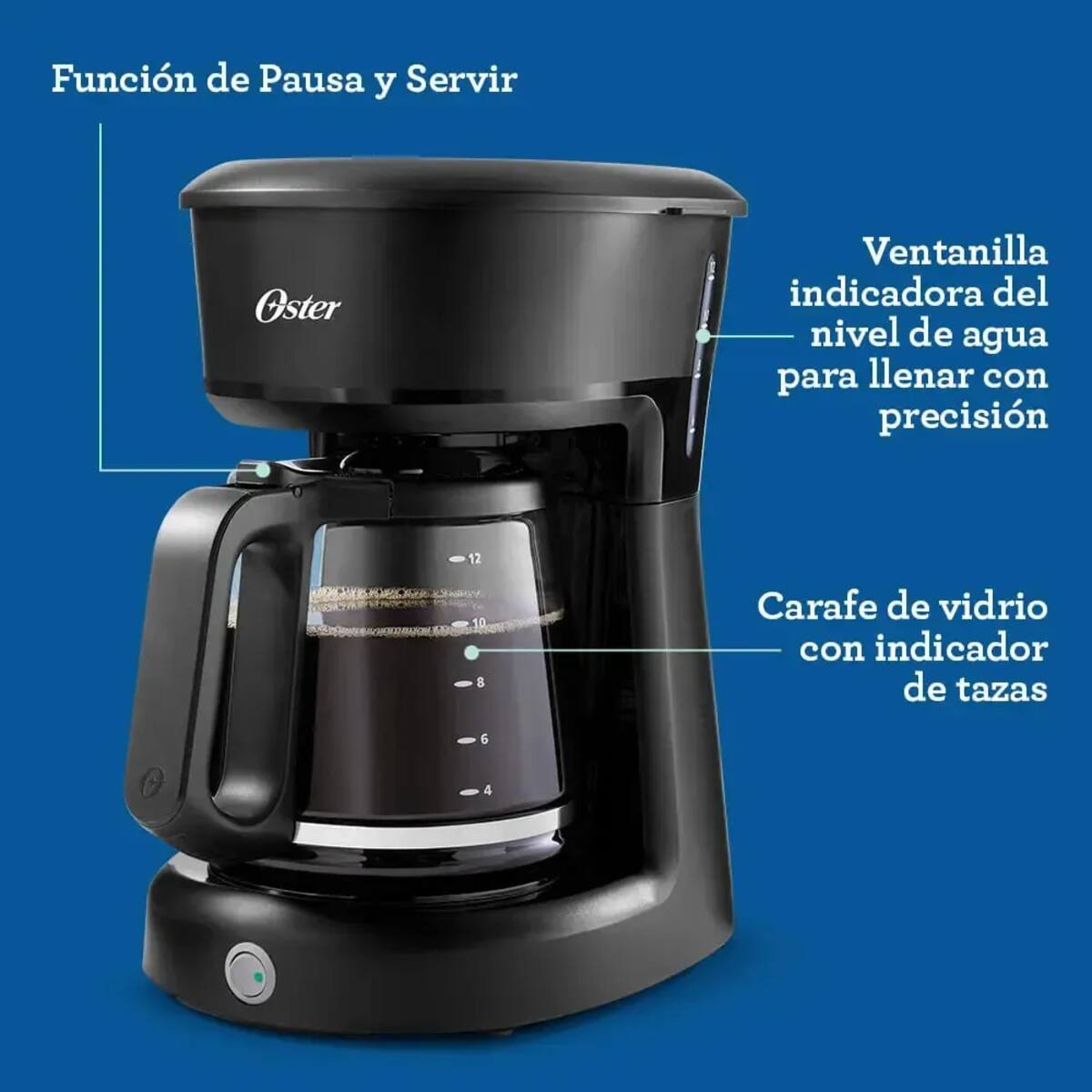Cafetera de goteo de 12 tazas marca Oster | Mercado Libre