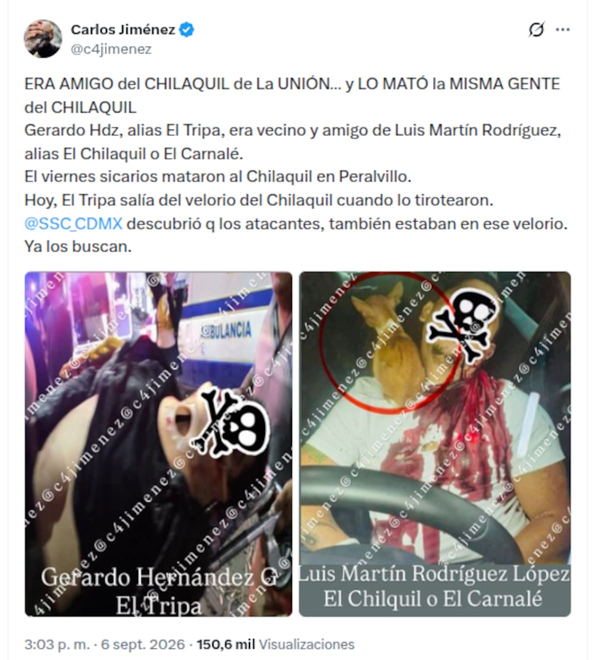 Ataque a camioneta en San Rafael deja una mujer muerta y un hombre herido. Foto: Captura de pantalla