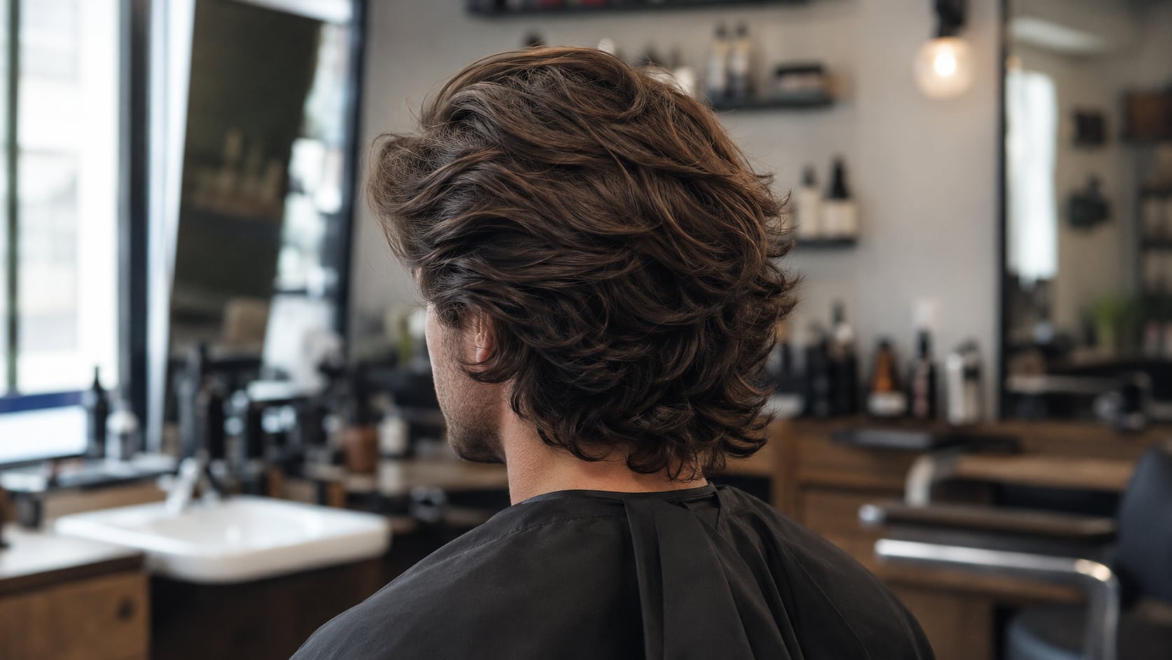 El corte flow se distingue por sus capas de media longitud, volumen natural y mechones peinados hacia atrás sin un degradado marcado.