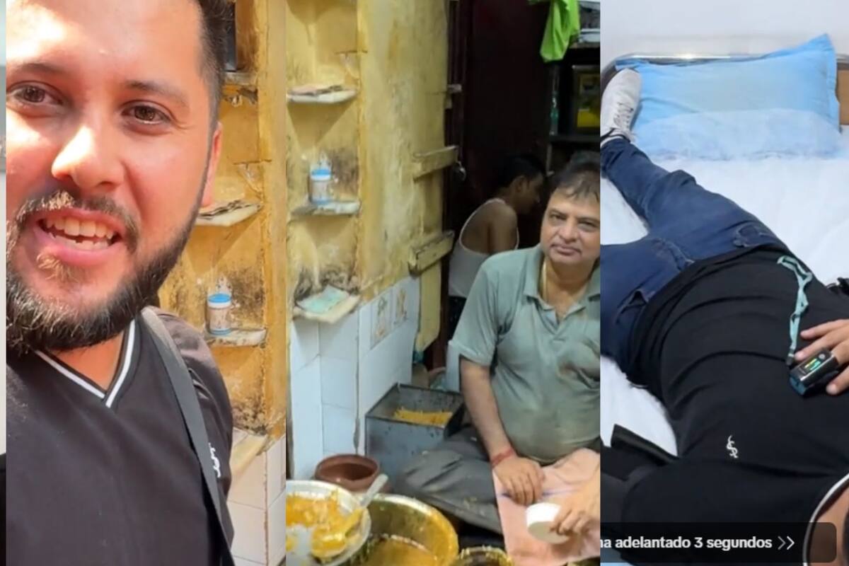 Influencer reta a Taquero a viajar a la India y probar la comida callejera; termina hospitalizado