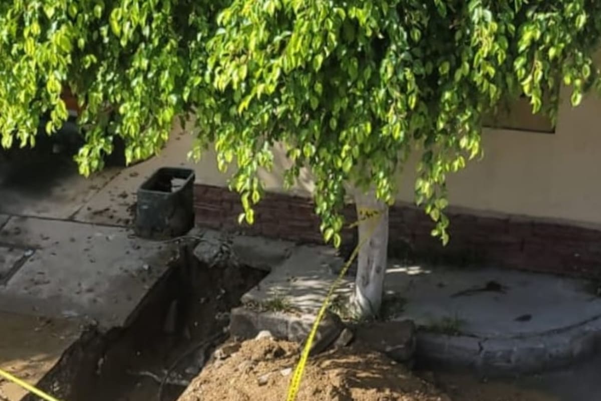 Piden vecinos de Colonia Ribera del Bosque concluir trabajos para evitar socavones