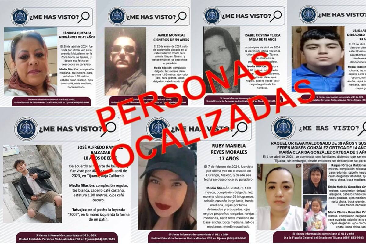 Localizan a nueve personas reportadas como desaparecidas en Tijuana