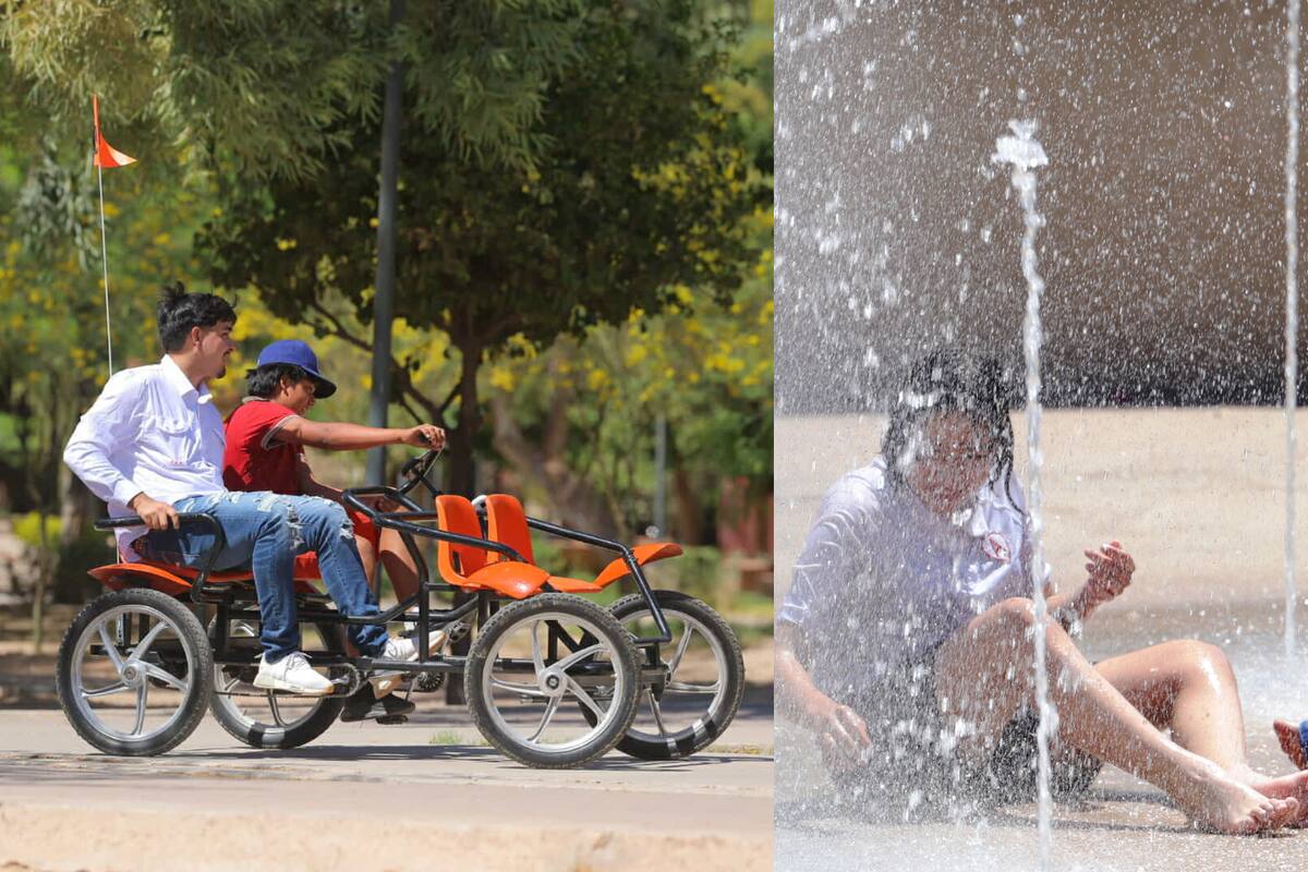 Disfrutan al aire libre, último día de vacaciones