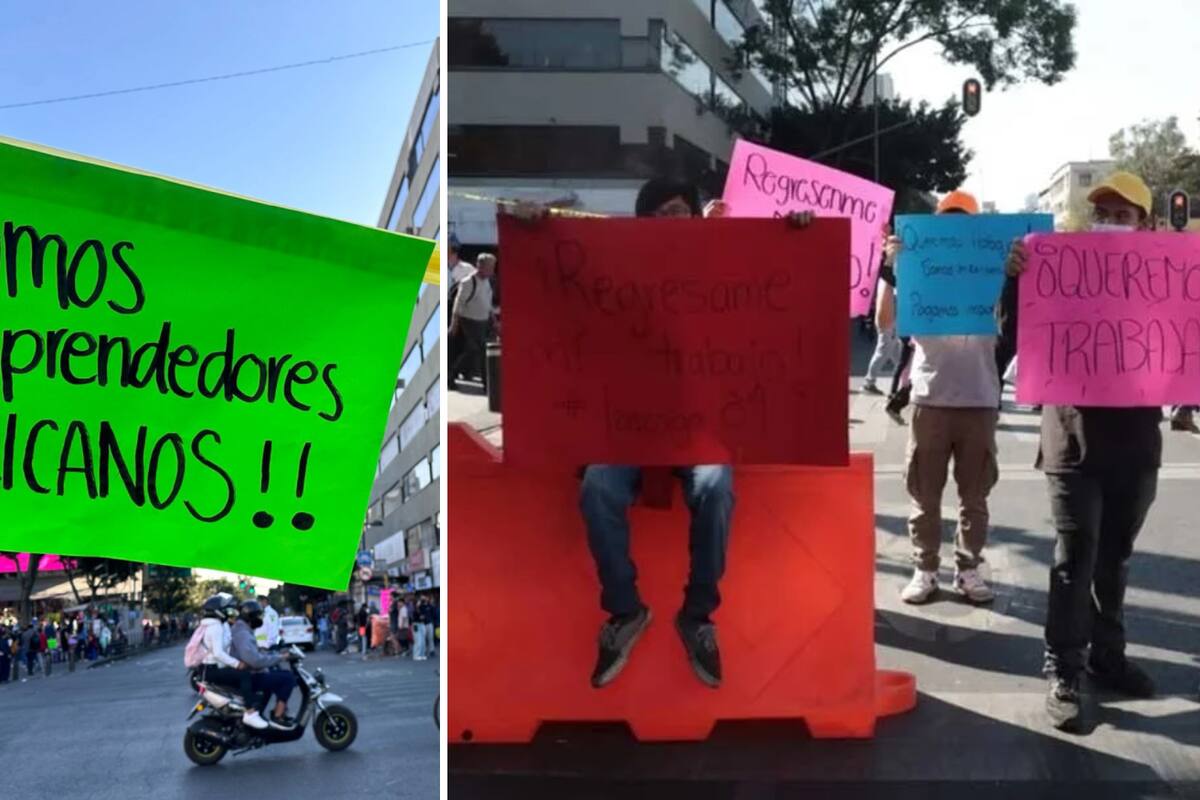 Comerciantes de Izazaga 89 bloquean calles exigiendo seguir trabajando