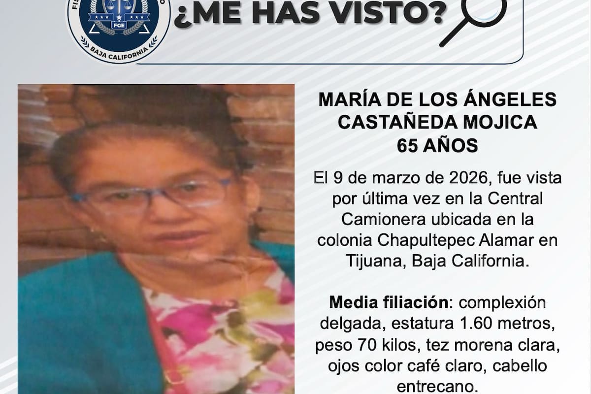 Se busca a María de los Ángeles Castañeda Mojica de 65 años