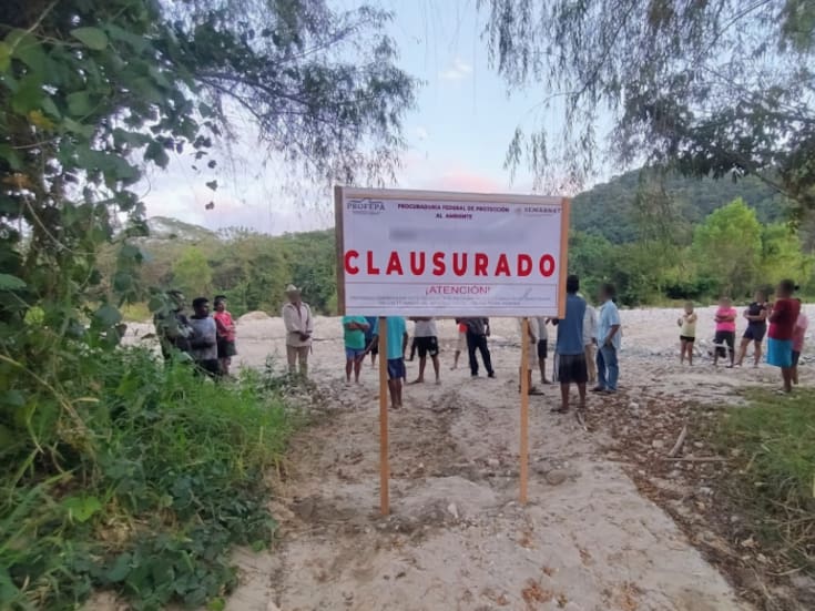 Profepa clausura obras ilegales en ecosistemas costeros y ribereños de Oaxaca: fraccionamiento, extracción de grava y apertura de brecha sin permisos