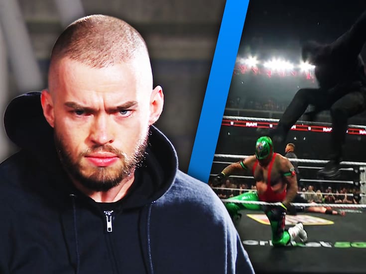 WWE: Austin Theory se revela como el misterioso luchador enmascarado