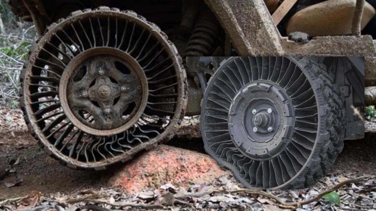 Esta llanta de Michelin no usa aire, no se poncha y sobrevive a un balazo sin quedar fuera de combate, pero hay un truco importante: no funciona en tu coche. Te contamos qué vehículos sí la pueden usar y cuándo llegará a tu auto