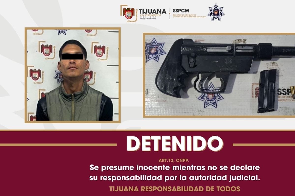 Capturan a sujeto con arma de fuego en Buenos Aires Norte tras intento de fuga en Tijuana