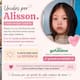 Familia pide apoyo para cirugía de Allison, menor de 3 años