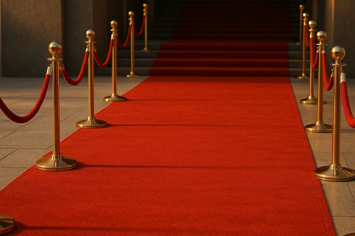 Encontró la alfombra de los Oscars en un contenedor de basura y ahora es el objeto más deseado de su departamento