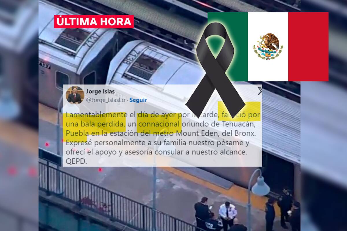 Mexicano muere en metro de Nueva York por tiroteo; lo impactó una bala perdida