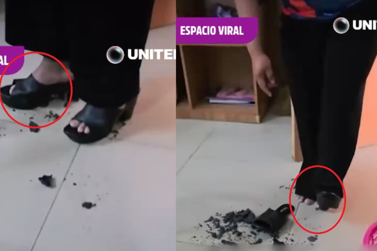 Mujer se vuelve viral tras revelar que sus zapatos “guardados para una ocasión especial” se deshicieron al probárselos