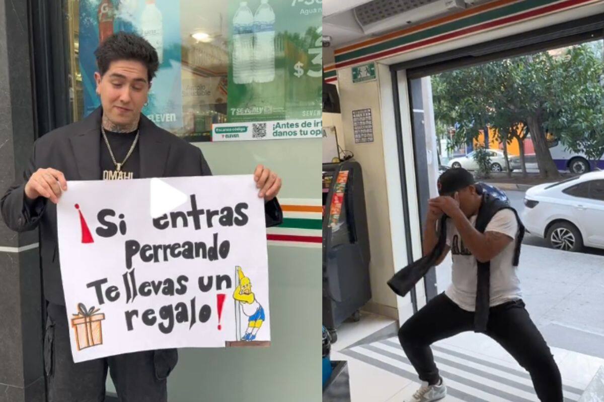Influencer reta a los clientes a entrar “perreando” y se llevan un regalo; se viralizan