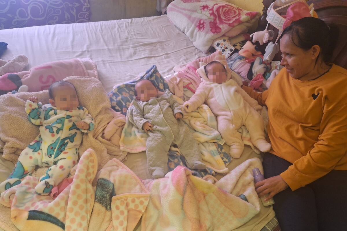 Familia de trillizas navojoenses requiere apoyo para atención