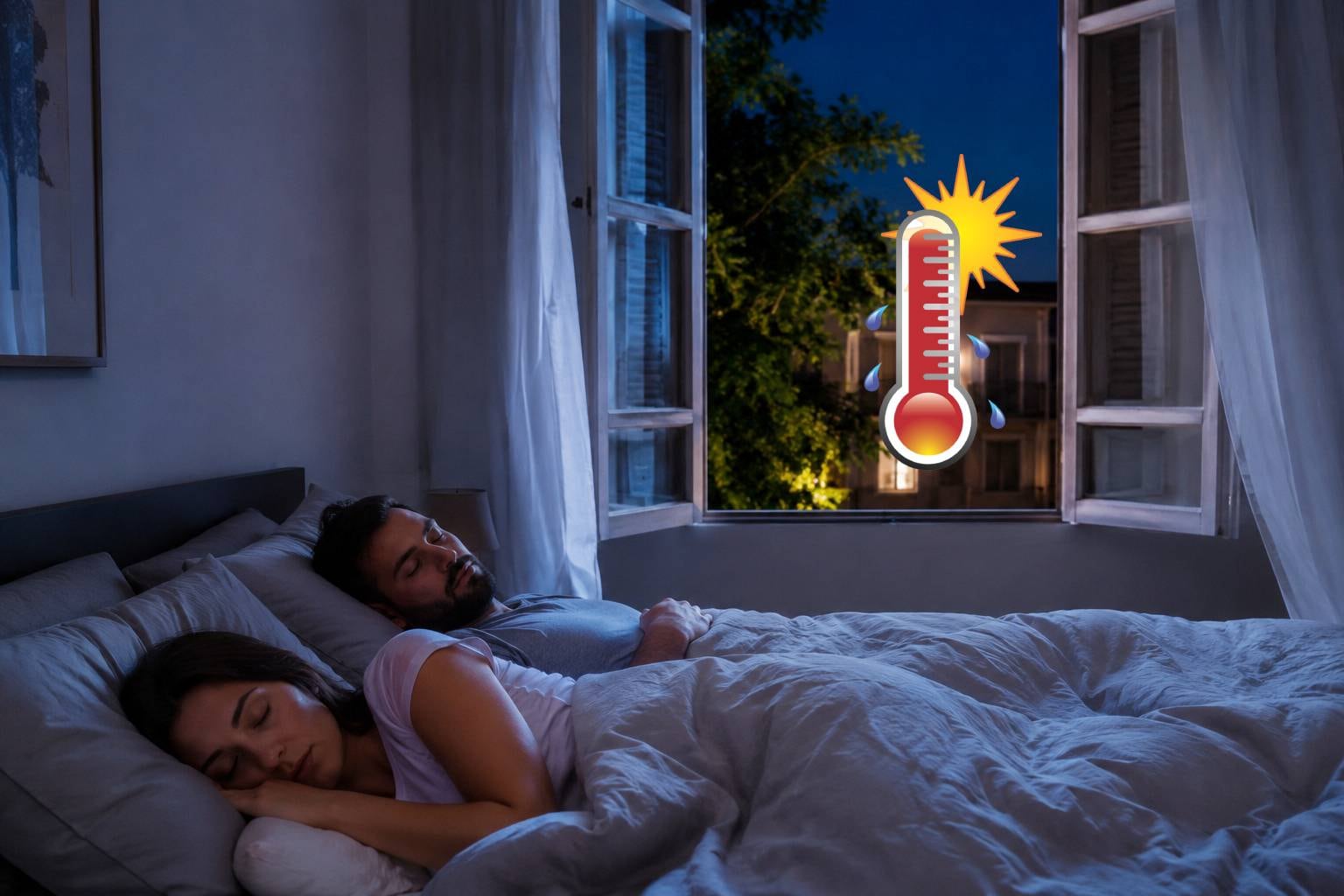 La idea de abrir las ventanas por la noche y cerrarlas durante el día sigue siendo válida en muchos lugares, pero ya no puede aplicarse de forma automática. | Foto: Imagen Generada con IA/ Pngwing