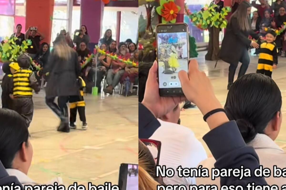 Una tía baila con su sobrino sin pareja y desafía a la maestra en un viral de TikTok