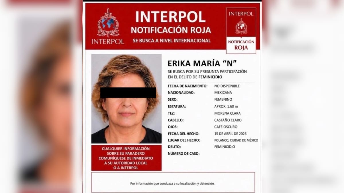 Erika María "N" fue detenida en Caracas, Venezuela, por el feminicidio de la ex reina de belleza Carolina Flores ocurrido en Polanco el pasado 15 de abril. Foto X @INTERPOL_HQ