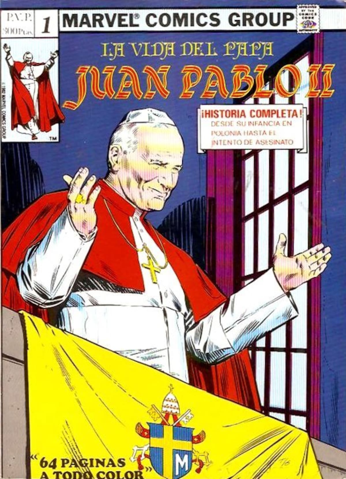 La biografía en cómic de Juan Pablo II, publicada por Marvel, relata desde su infancia hasta el atentado que sufrió.
