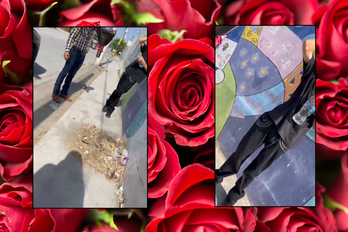 A semanas de romper, joven intenta sorprender a su ex novia con flores ‘El Patrón’ pero ella las rechaza por estar con su nueva pareja
