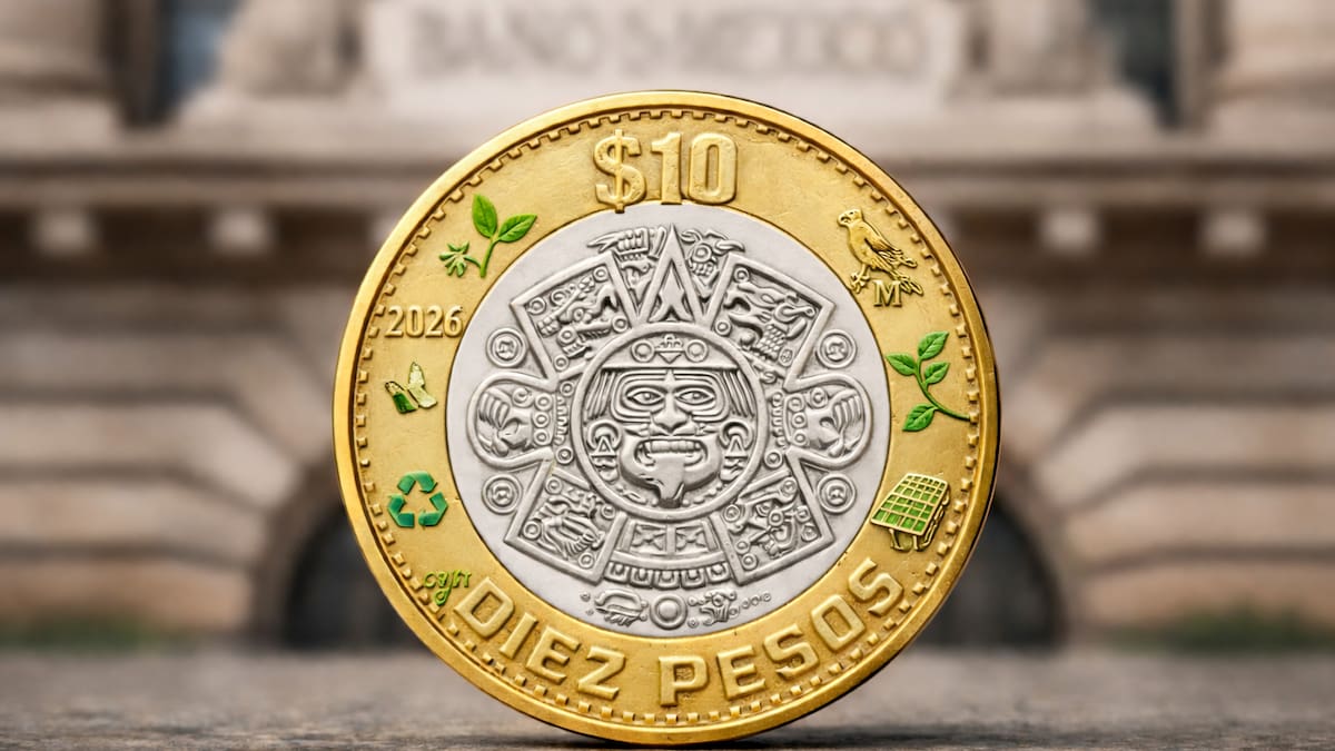 Es oficial: este 2026 México tendrá en circulación nueva moneda de 10 pesos, esta será amigable con el medio ambiente y reducida en costos de producción