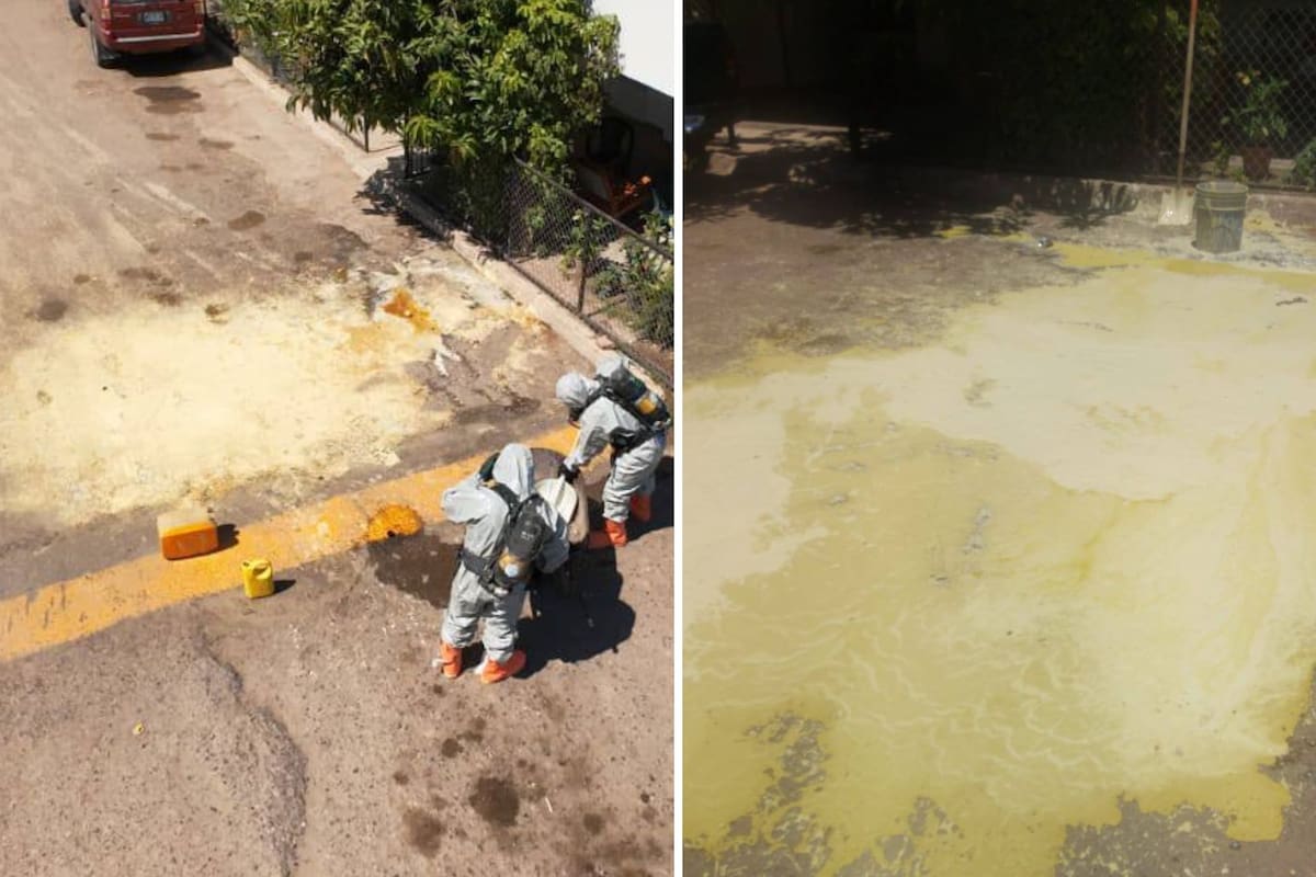 Atienden Bomberos de Cajeme derrame de fungicida