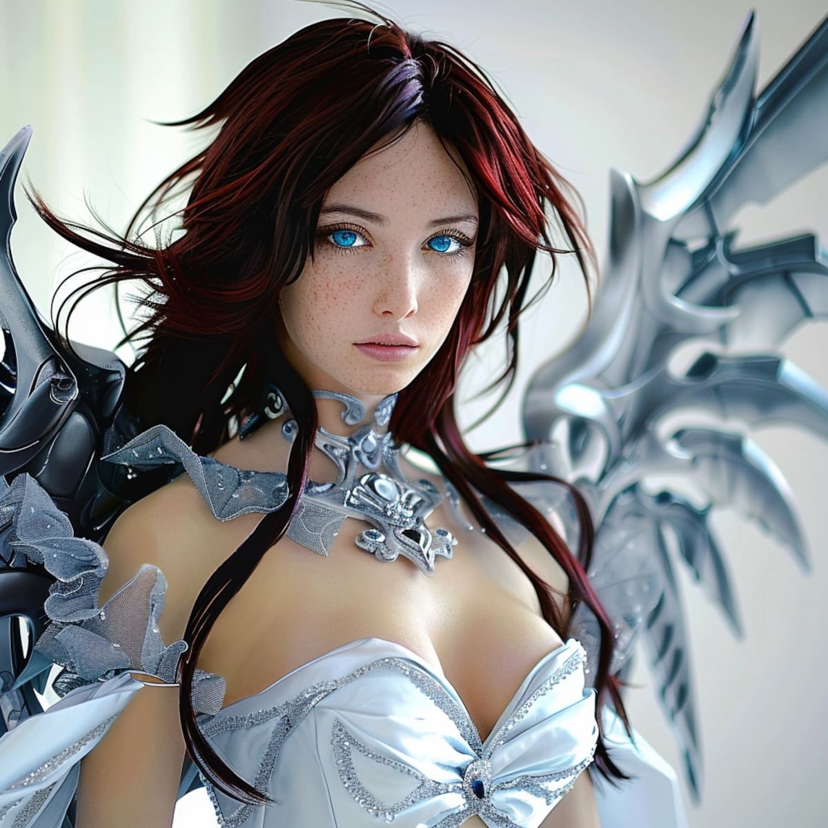 ¿Qué te parece esta increíble imagen de Erza Scarlet, la maga de reequipar más poderosa de Fairy Tail, creada por la Inteligencia Artificial de Midjourney?